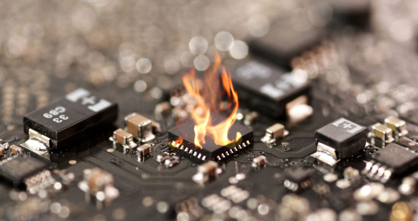 Circuit board fire